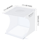 PULUZ Mini LED Photography Shadowless Light Lamp Panel Pad + Studio Shooting Tent Box, Acrylic Material, 20cm x 20cm Effective Area, 20cm(2 LED) + Shadowless Light(RU), 20cm(2 LED) + Shadowless Light