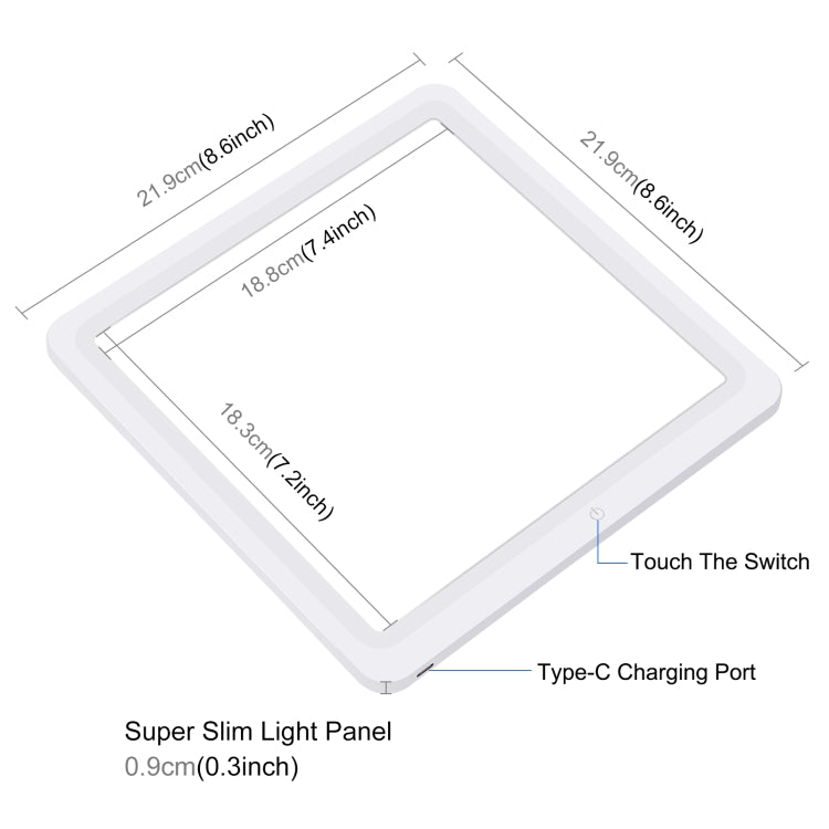 PULUZ Mini LED Photography Shadowless Light Lamp Panel Pad + Studio Shooting Tent Box, Acrylic Material, 20cm x 20cm Effective Area, 20cm(2 LED) + Shadowless Light(RU), 20cm(2 LED) + Shadowless Light