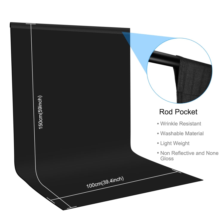 PULUZ 1m x 1.5m Photography Background Photo Studio Background Cloth Backdrop, 1m x 1.5m, 1 x 1.5m
