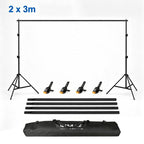 2 x 3m Thickened Photo Studio Background Support Stand Backdrop Crossbar Bracket, 2 x 3m Thickened