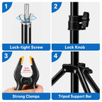 2 x 3m Thickened Photo Studio Background Support Stand Backdrop Crossbar Bracket, 2 x 3m Thickened