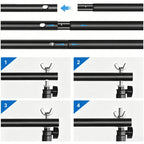2 x 3m Thickened Photo Studio Background Support Stand Backdrop Crossbar Bracket, 2 x 3m Thickened