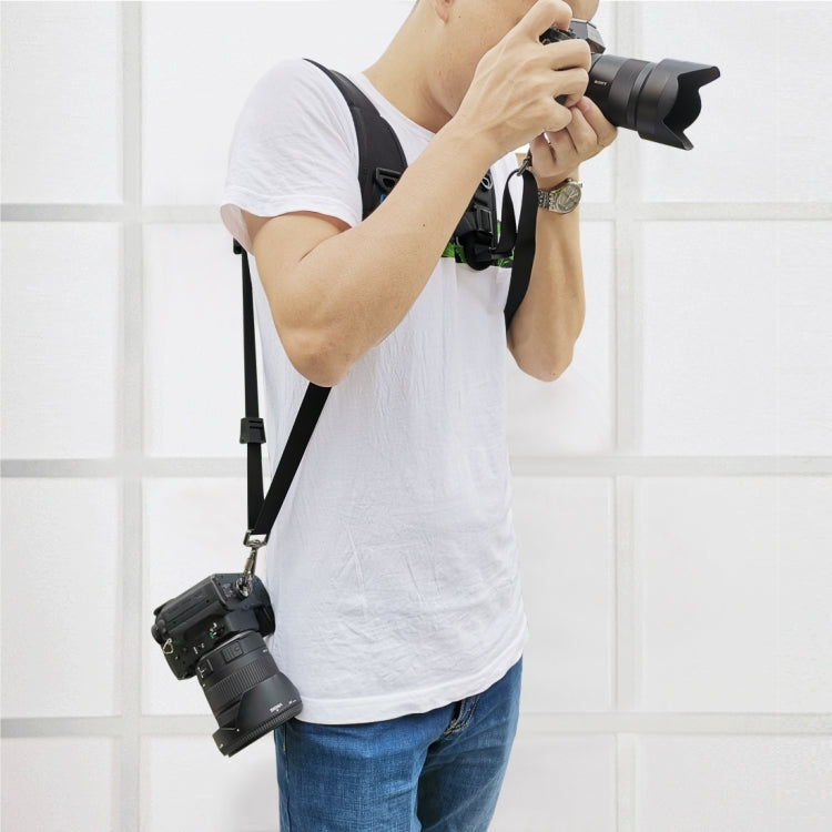 PULUZ Quick Release Double Shoulder Harness Soft Pad Decompression Foam Strap Belt for DSLR Digital Cameras, Double Shoulder(AE), Double Shoulder