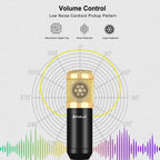 PULUZ Condenser Microphone Studio Broadcast Professional Singing Microphone