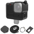 For GoPro HERO 2024 PULUZ Silicone Protective Case Side Interface Cover with Wrist Strap & Lens Cover, Silicone Protective Case