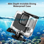 For GoPro HERO 4K 2024 PULUZ 60m / 196ft Waterproof Housing Protective Case with Buckle Basic Mount & Screw, Waterproof Case