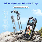 For Insta360 X4 PULUZ Aluminum Alloy Protective Cage Rig Expand Cold Shoe Housing Frame, For Insta360 X5