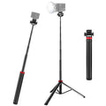 PULUZ 2m 8-section Aluminum Alloy Broadcast Fill Light Bracket Telescopic Tripod