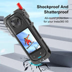 For Insta360 X5 PULUZ Metal Protective Cage Rig Housing Frame with Lens Cover, Metal Protective Cage