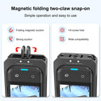 For Insta360 X5 PULUZ Metal Protective Cage Rig Housing Frame with Lens Cover, Metal Protective Cage