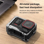 For Insta360 Ace Pro 2 PULUZ Aluminum Alloy Protective Cage Rig Dual Cold Shoe Housing Frame, For Insta360 Ace Pro 2 Meta Cage