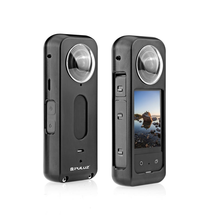 For Insta360 X3 PULUZ Metal Protective Cage Rig Housing Frame with Lens Protector, Metal Frame with Lens Protector