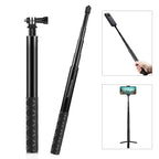 PULUZ 110cm Metal Selfie Stick Monopod with Invisible Adapter Base & Screw for Insta360 One RS / X2 / X3 / X4 / DJI Osmo 360, 110cm Monopod