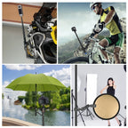 PULUZ Motorcycle Dualheads Crab Clamp Handlebar Fixed Mount for GoPro and Other Action Cameras