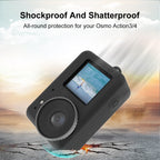 For DJI Osmo Action 4 / 3 PULUZ Silicone Protective Case with Lens Cap, For DJI Osmo Action 4 / 3