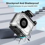 For Insta360 GO 3 PULUZ 60m Underwater Waterproof Housing Case with Base Adapter & Screw, Waterproof Housing Case