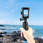 For DJI Osmo Action 4 / 3 PULUZ Vertical Plastic Protective Frame Cage with Cold Shoes, For DJI Osmo Action 5 Pro / 4 / 3 Vertical Cage