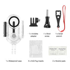 For Insta360 GO 3 PULUZ 40m Underwater Waterproof Housing Case with Base Adapter & Screw, 40m Waterproof Housing Case