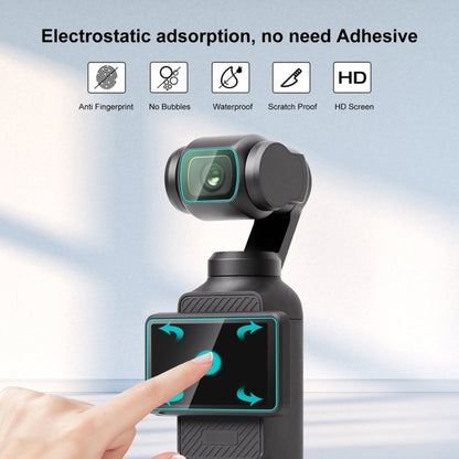For DJI OSMO Pocket 3 PULUZ 9H 2.5D HD Tempered Glass Lens Protector + Screen Film, For DJI OSMO Pocket 3