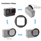 For Insta360 Ace Pro PULUZ 52mm UV Lens Filter Adapter Ring with Lens Cover, For Insta360 Ace Pro Filter Adapter Ring