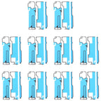 For Samsung Galaxy Z Fold4 SM-F936B 10pcs Main LCD Screen Front Housing Adhesive, For Samsung Galaxy Z Fold4