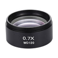 Stereo Microscopes Auxiliary Objective Lens Barlow Lens Magnifier 0.7X WD120, 0.7X WD120
