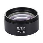 Stereo Microscopes Auxiliary Objective Lens Barlow Lens Magnifier 0.7X WD120, 0.7X WD120