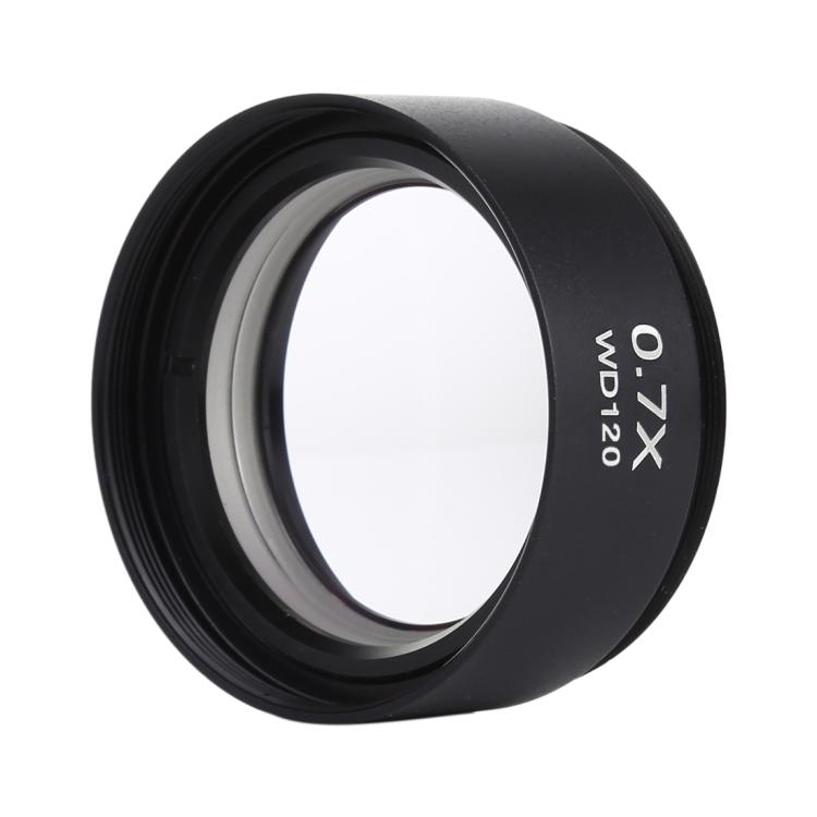 Stereo Microscopes Auxiliary Objective Lens Barlow Lens Magnifier 0.7X WD120, 0.7X WD120
