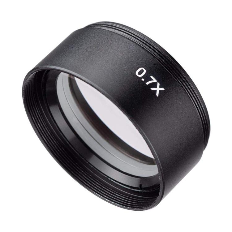 Stereo Microscopes Auxiliary Objective Lens Barlow Lens Magnifier 0.7X WD120, 0.7X WD120