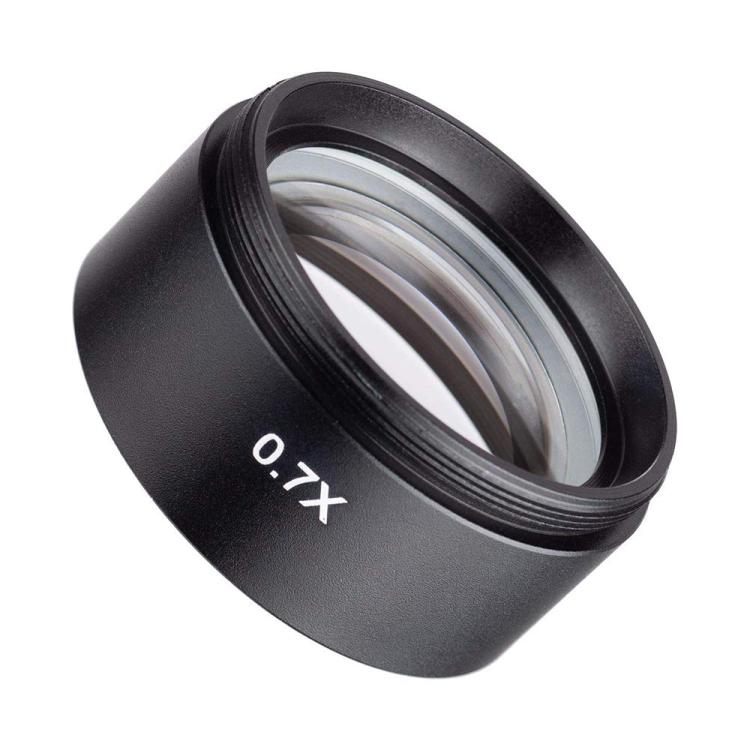 Stereo Microscopes Auxiliary Objective Lens Barlow Lens Magnifier 0.7X WD120, 0.7X WD120