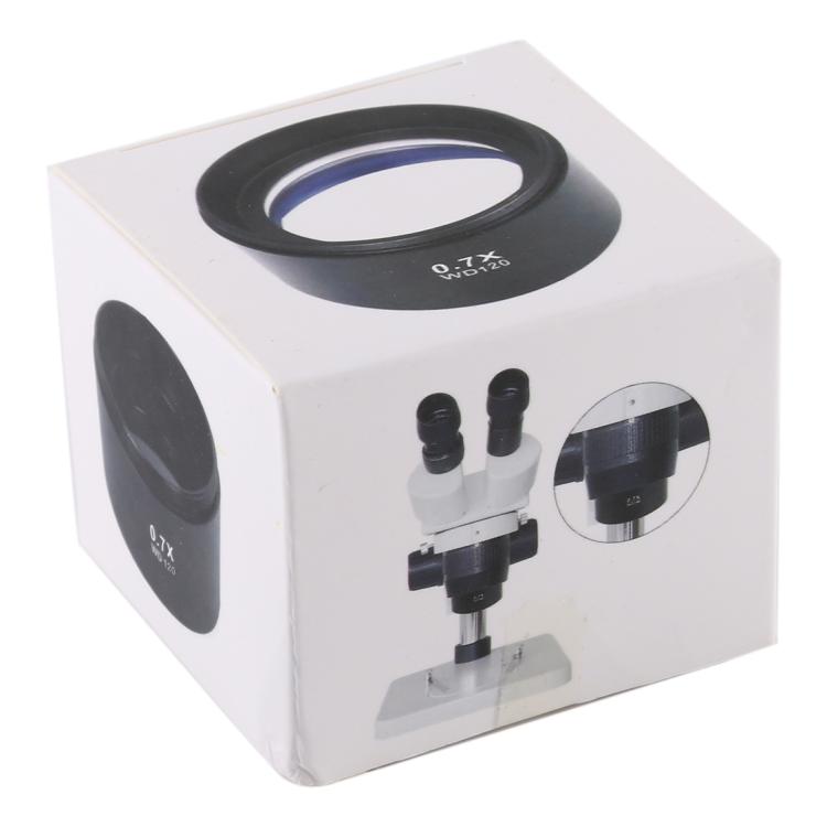 Stereo Microscopes Auxiliary Objective Lens Barlow Lens Magnifier 0.7X WD120, 0.7X WD120