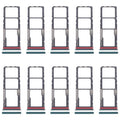 For Motorola Moto G04s 10pcs Original SIM Card Tray + SIM Card Tray + Micro SD Card Tray, For Motorola Moto G04s, For Motorola Moto G04s(Original)