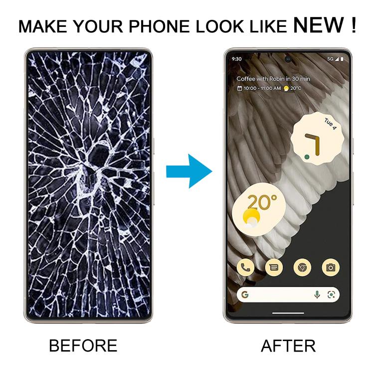 For Google Pixel 7 Pro GP4BC GE2AE Original LCD Screen Digitizer Full Assembly with Frame, Including Fingerprint Flex Cable, For Google Pixel 7 Pro(Original with Fingerprint)
