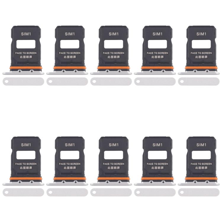For Xiaomi 15 Ultra 10pcs SIM Card Tray + SIM Card Tray, For Xiaomi 15 Ultra