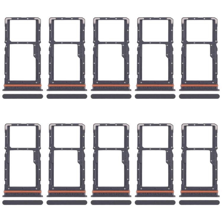 For Xiaomi Poco M6 4G 10pcs Original SIM Card Tray + SIM Card Tray / Micro SD Card Tray, For Xiaomi Poco M6 4G