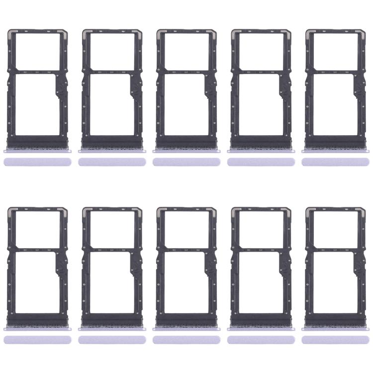 For Xiaomi Poco M6 Plus 10pcs Original SIM Card Tray + SIM Card Tray / Micro SD Card Tray, For Xiaomi Poco M6 Plus