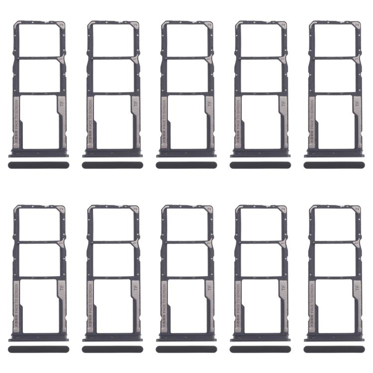 For Xiaomi Poco M6 Pro 4G 10pcs Original SIM Card Tray + SIM Card Tray + Micro SD Card Tray, For Xiaomi Poco M6 Pro 4G