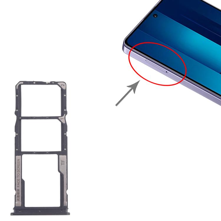 For Xiaomi Poco M6 Pro 4G 10pcs Original SIM Card Tray + SIM Card Tray + Micro SD Card Tray, For Xiaomi Poco M6 Pro 4G