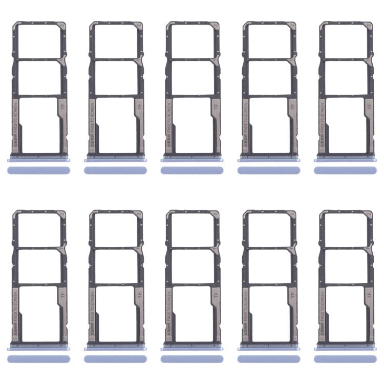 For Xiaomi Poco M6 Pro 4G 10pcs Original SIM Card Tray + SIM Card Tray + Micro SD Card Tray, For Xiaomi Poco M6 Pro 4G