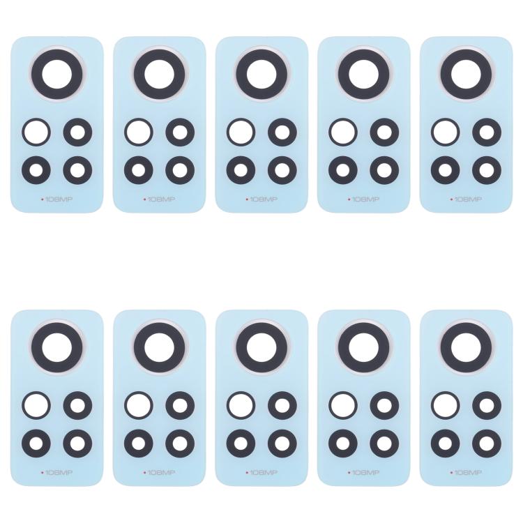 For Xiaomi Redmi Note 12 Pro 4G 10pcs Back Camera Lens, For Xiaomi Redmi Note 12 Pro 4G