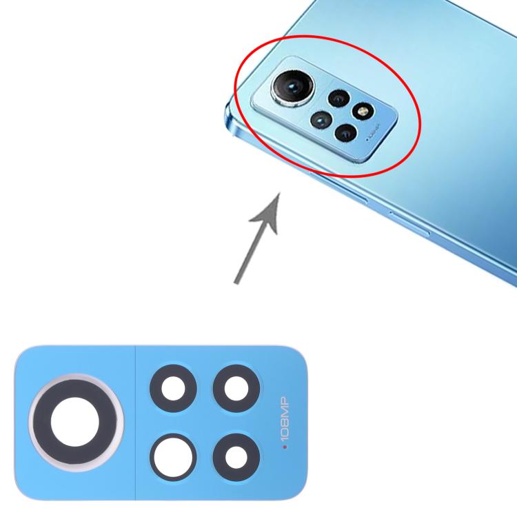 For Xiaomi Redmi Note 12 Pro 4G 10pcs Back Camera Lens, For Xiaomi Redmi Note 12 Pro 4G