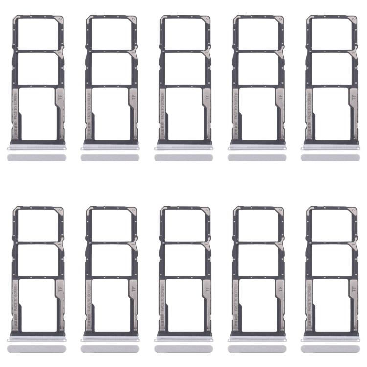 For Xiaomi Redmi 13C 5G 10pcs SIM Card Tray + SIM Card Tray + Micro SD Card Tray, For Xiaomi Redmi 13C 5G