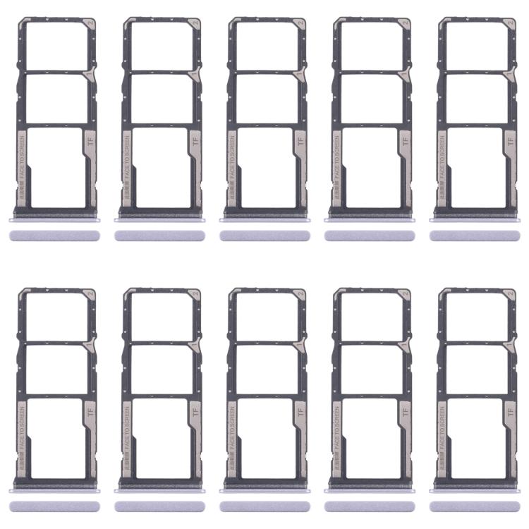 For Xiaomi Redmi 14C 5G 10pcs SIM Card Tray + SIM Card Tray + Micro SD Card Tray, For Xiaomi Redmi 14C 5G