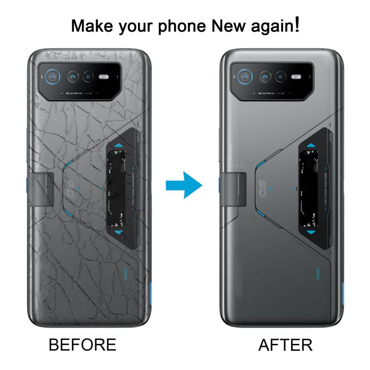 For Asus ROG Phone 6D Ultimate AI2203 AI2203-3E010EU Original Glass Battery Back Cover with Display Screen, For Asus ROG Phone 6D Ultimate(Original)