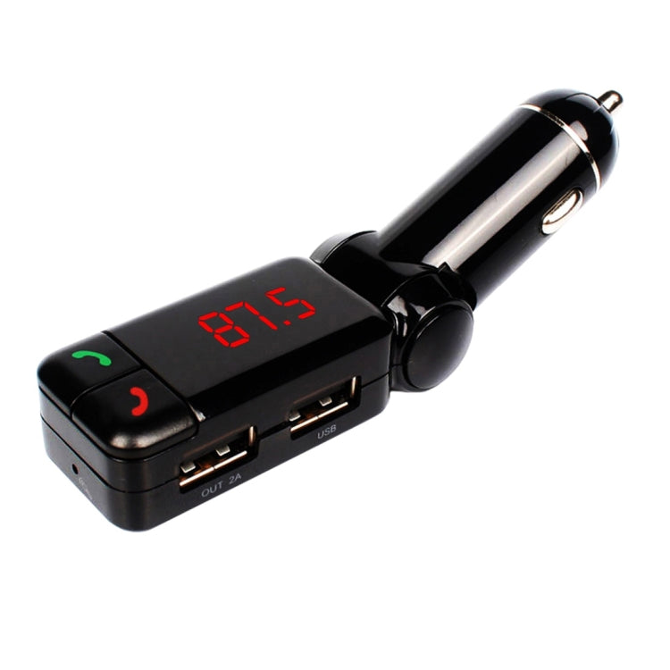 BC-06 Bluetooth Car Kit FM Transmitter Car MP3 Player with LED Display 2 USB Charger & Handsfree Function, BC06