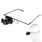 20X Glasses Type Watch Repair Magnifier With LED Light, Single