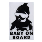 Baby On Board Pattern Vinyl Car Sticker, Size: 20cm x 13cm, Black