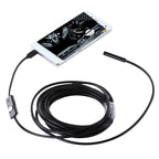 Waterproof Micro USB Endoscope Snake Tube Inspection Camera with 6 LED for OTG Android Phone, Length: 5m, Lens Diameter: 7mm, 7mm
