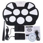 W758 USB 2.0 MIDI Soft Roll-up Drum Kit, Size: 38.2 x 27.6cm, Electronic Drum