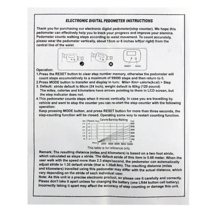 Multifunction Digital Electronic Pedometer Step Counter, Step Counter